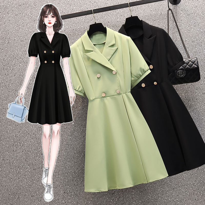 เดรสแขนสั้น มีไซส์ L-4XLอก 38-47 นิ้ว ใส่ได้ทั้งสาวหุ่นดีน่ารักจนถึงสาวอวบพลัสไซส์