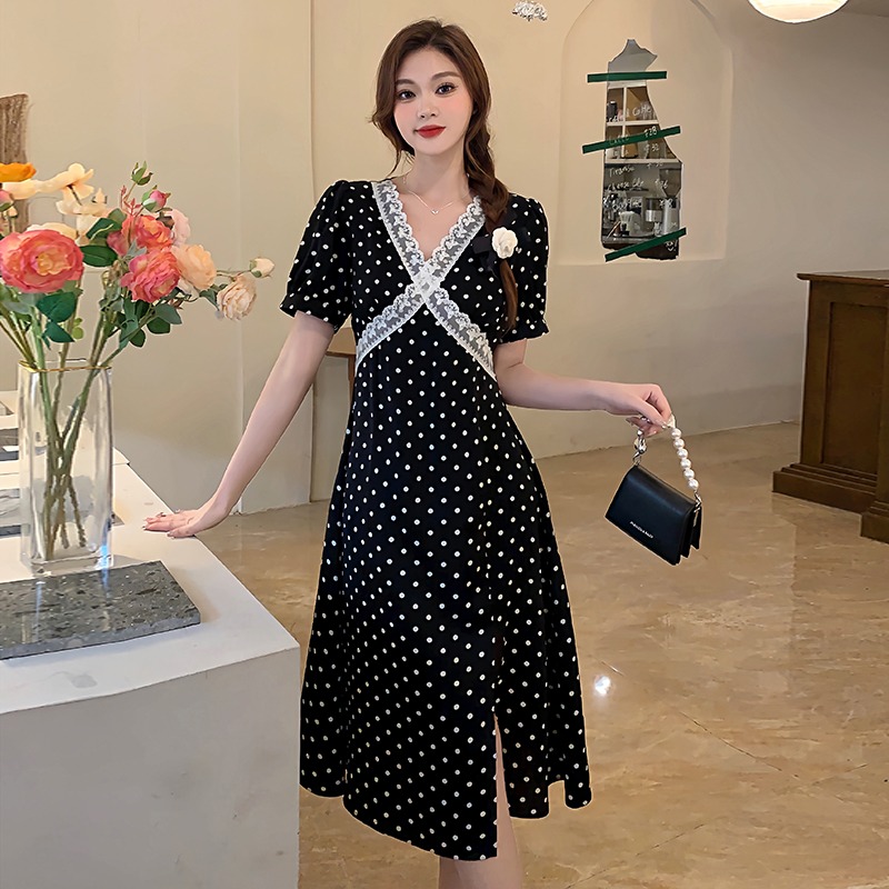 เดรสแขนสั้น มีไซส์ L-4XLอก 38-47 นิ้ว ใส่ได้ทั้งสาวหุ่นดีน่ารักจนถึงสาวอวบพลัสไซส์ จัดส่งฟรี! ทักแชทสั่งซื้อ
