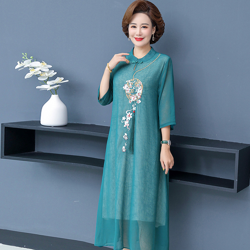 เดรสวัยผู้ใหญ่40-60ปี เดรสคุณแม่ ชุดเดรสทำงานวัยผู้ใหญ่ แบรนด์ MAMA DRESS