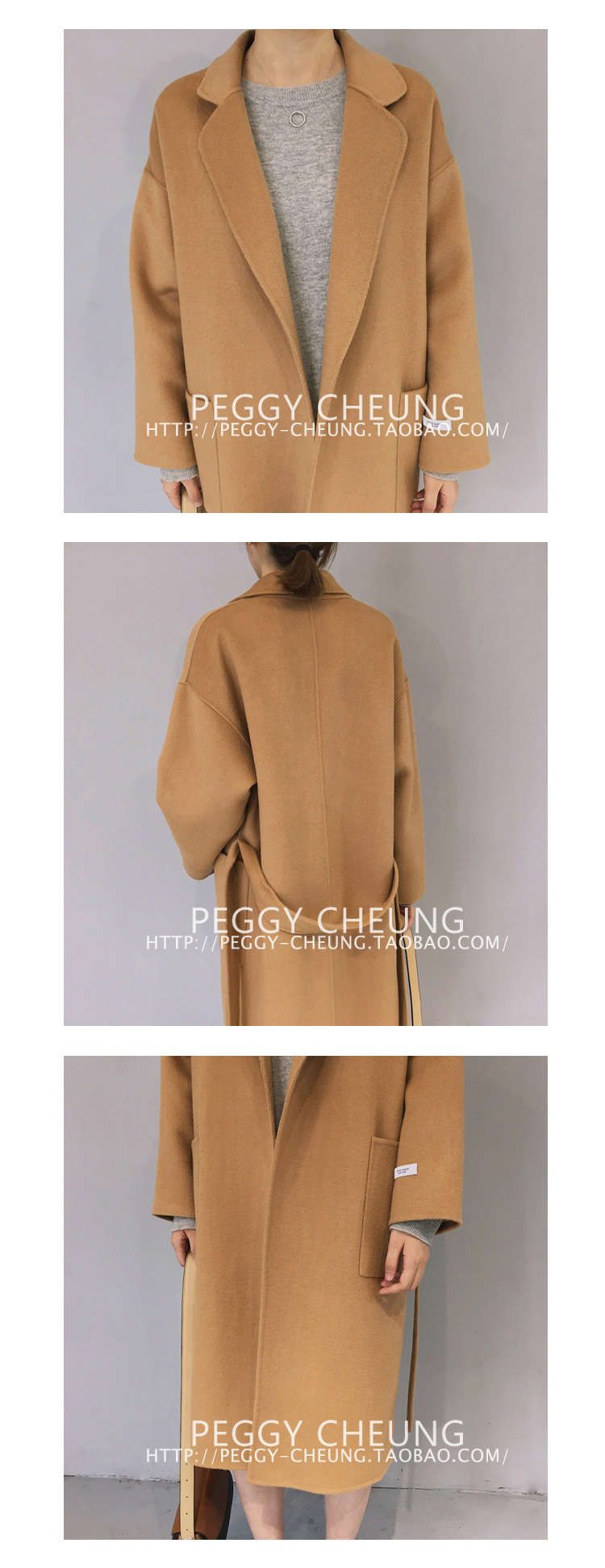 เสื้อโค้ทกันหนาว พร้อมเชือกผูกเอว เรียบเก๋ พร้อมส่งจ้า same pic