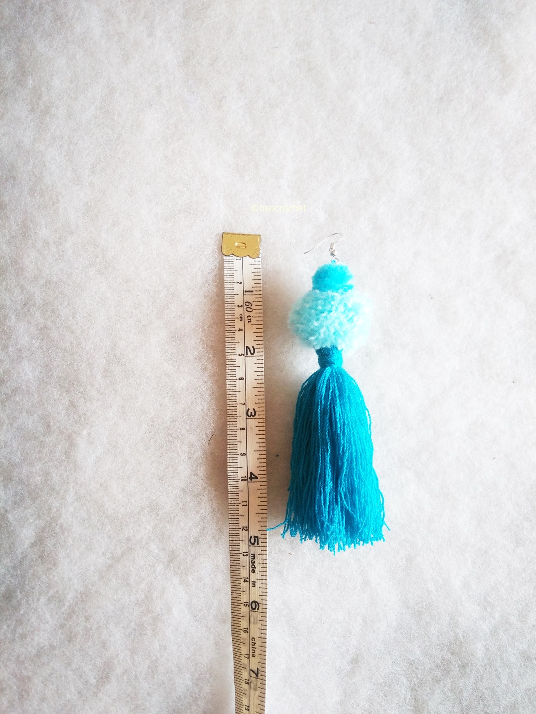 ต่างหูถักโครเชต์ crochet earrings หลากสี 5 นิ้ว