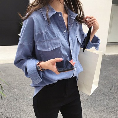 เสื้อแจ็คเก็ตยีนส์ เสื้อยีนส์ผู้หญิงเทห์ๆ