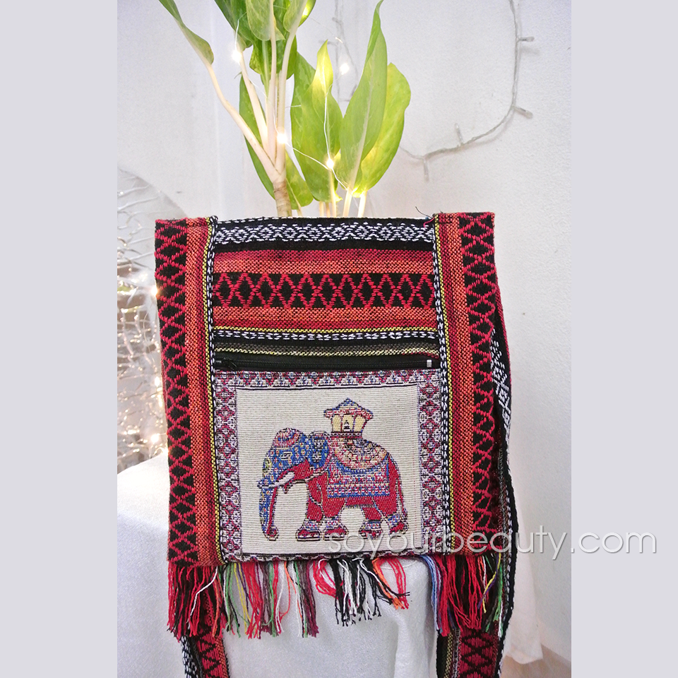 กระเป๋าย่าม กระเป๋าผ้าพื้นเมือง กระเป๋าลายช้าง กระเป๋าผ้าสะพายข้าง