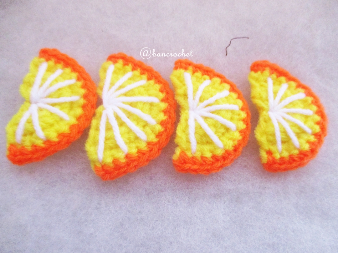 ส้มถักโครเชต์ orange fruit crochet