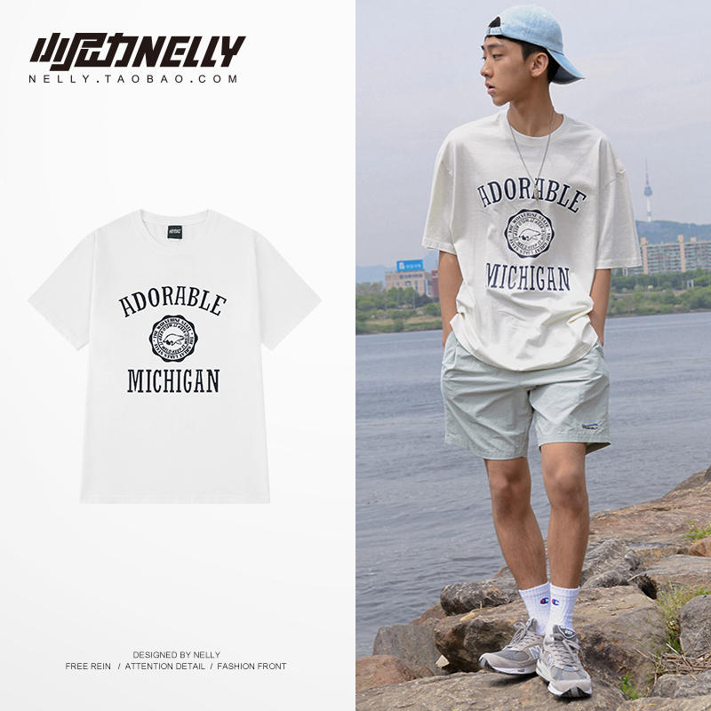 เสื้อยืดคอกลม ผู้ชาย เสื้อยืดผู้ชายเกาหลี เสื้อยืดเกาหลี แบรนด์ NELLY