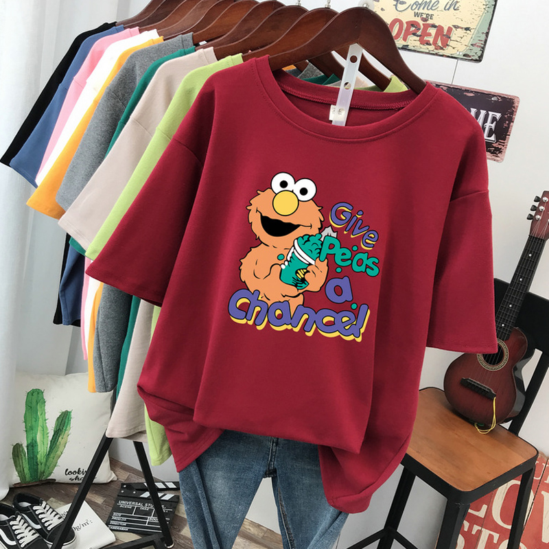 เสื้อยืดคอตตอน สกรีนลายน่ารัก มีหลากหลายสี ส่งฟรีทั่วไทย BY JIMIAO