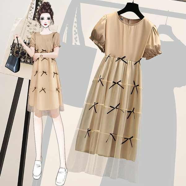 เดรสคนอ้วน เดรสสาวอวบ ชุดเดรสคนอ้วนวัยรุ่น BY PLUS SIZE Girl