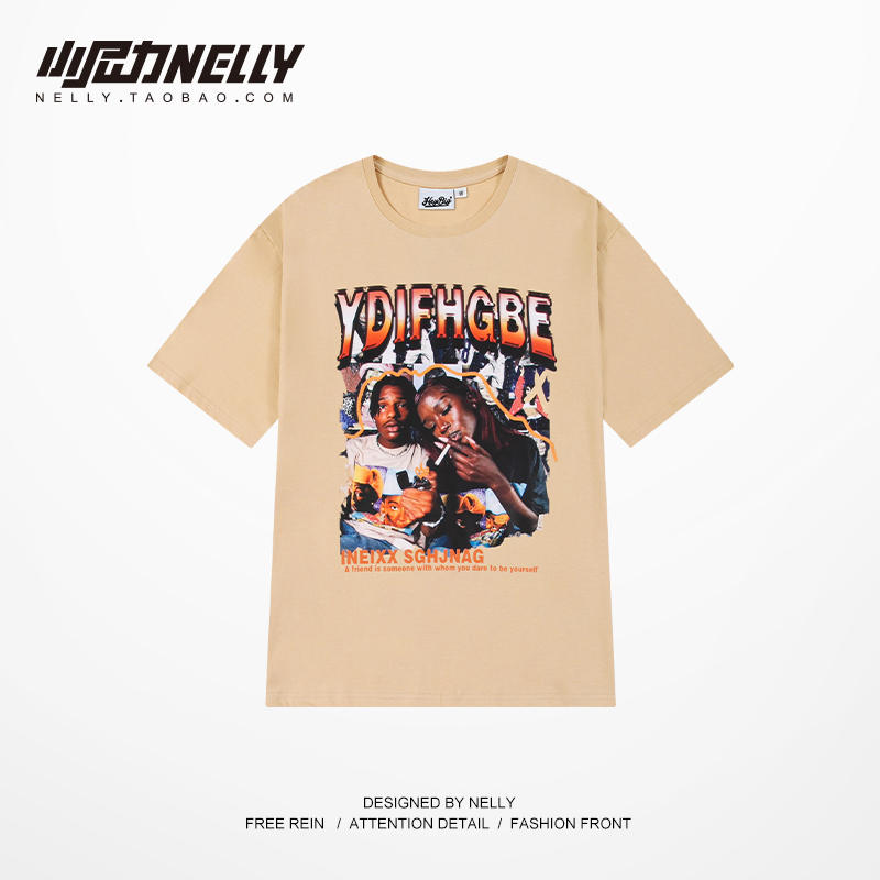 เสื้อยืดคอกลม ผู้ชาย เสื้อยืดผู้ชายเกาหลี เสื้อยืดเกาหลี แบรนด์ NELLY
