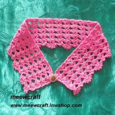 ปกเสื้อโครเชต์ รหัส 05-048 ขนาด3.2"x23.5"