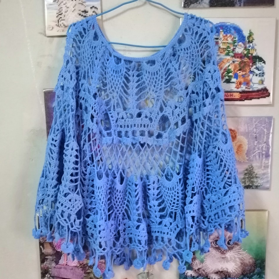 ผ้าคลุมไหมไหมพรมแบบสวม #369-001