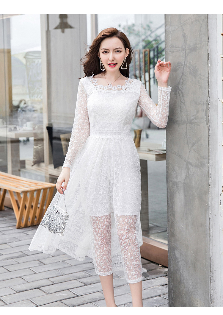 Dress4608 เดรสยาวลูกไม้แขนยาวทรงสวย ซิปข้าง มีซับในอย่างดีทั้งชุด ผ้าลูกไม้เกรดพรีเมียมเนื้อดีลายสวยเนื้อหนามีน้ำหนัก งานสวยเรียบหรูเหมือนราคาหลักพัน ใส่ออกงานได้ มี 2 สี ขาว, ดำ