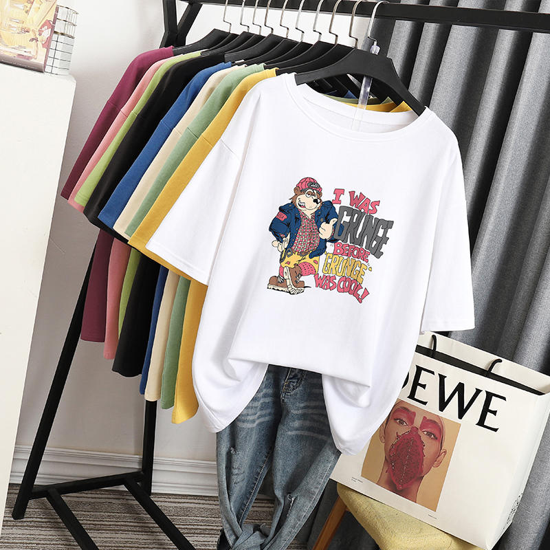 เสื้อยืดพลัสไซส์ ลายการ์ตูน