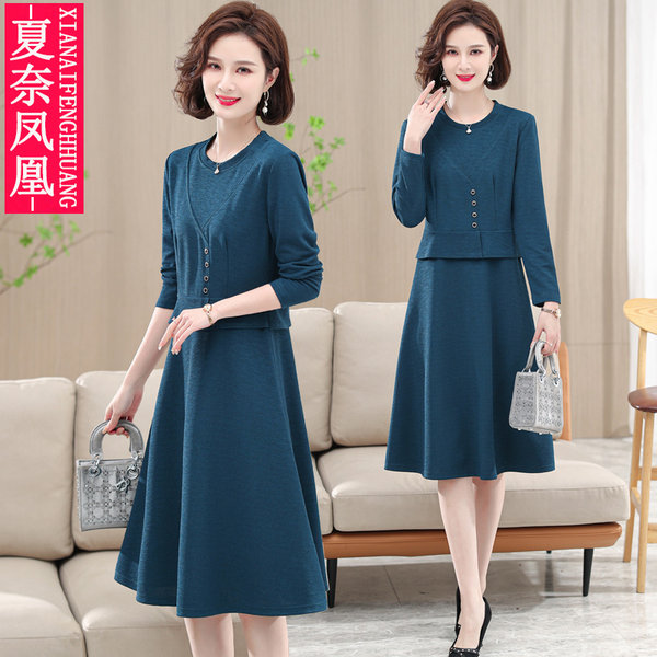 เดรสวัยผู้ใหญ่40-60ปี เดรสคุณแม่ ชุดเดรสทำงานวัยผู้ใหญ่ แบรนด์ MAMA DRESS