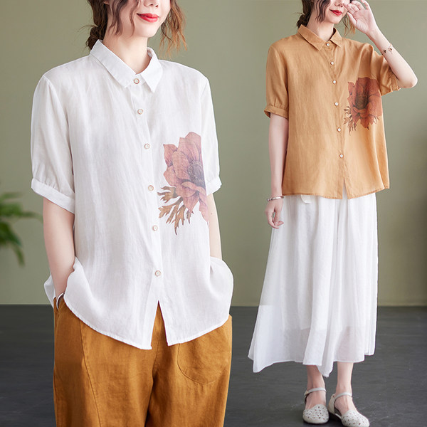 เสื้อลินิน แบบเสื้อสวยๆ เสื้อผ้าฝ้ายลินิน เสื้อเชิ้ตผ้าลินิน BY LININ