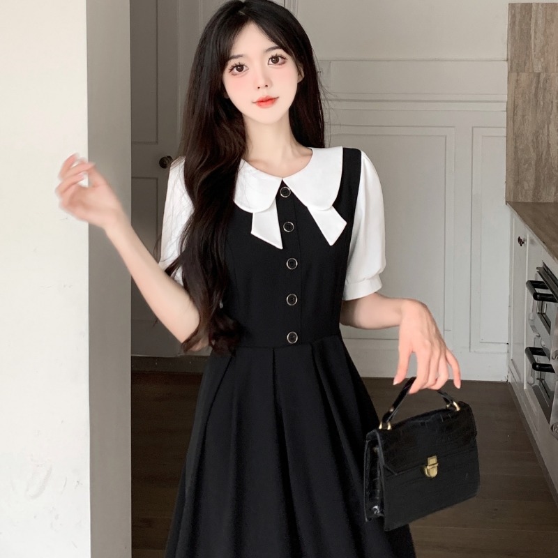 เดรสแขนสั้น มีไซส์ L-4XLอก 38-47 นิ้ว ใส่ได้ทั้งสาวหุ่นดีน่ารักจนถึงสาวอวบพลัสไซส์ จัดส่งฟรี! ทักแชทสั่งซื้อ