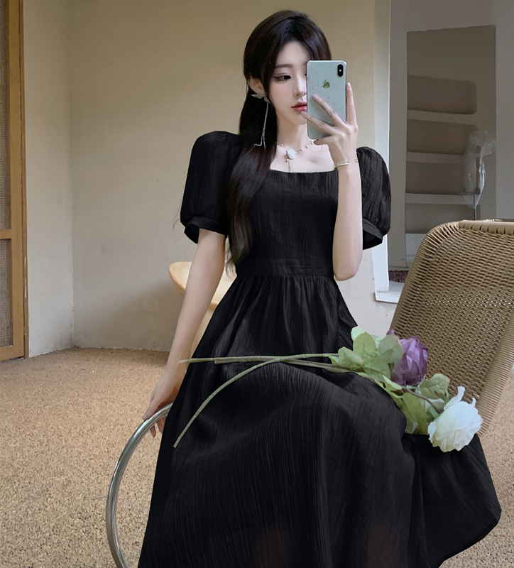 เดรสคนอ้วน เดรสสาวอวบ ชุดเดรสคนอ้วนวัยรุ่นแขนสั้น BY PLUS SIZE Girl