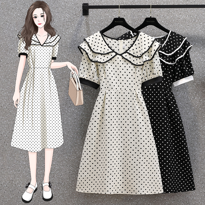 เดรสแขนสั้น มีไซส์ L-4XLอก 38-47 นิ้ว ใส่ได้ทั้งสาวหุ่นดีน่ารักจนถึงสาวอวบพลัสไซส์