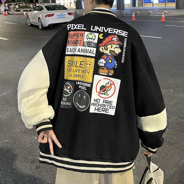 เสื้อแจ็คเก็ตเบสบอล เสื้อคลุม เสื้อแขนยาวสไตล์เกาหลี