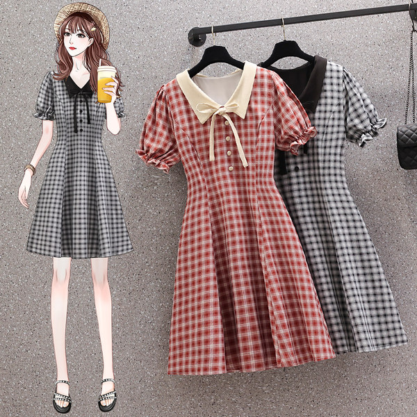 เดรสคนอ้วน เดรสสาวอวบ ชุดเดรสคนอ้วนวัยรุ่น BY PLUS SIZE Girl