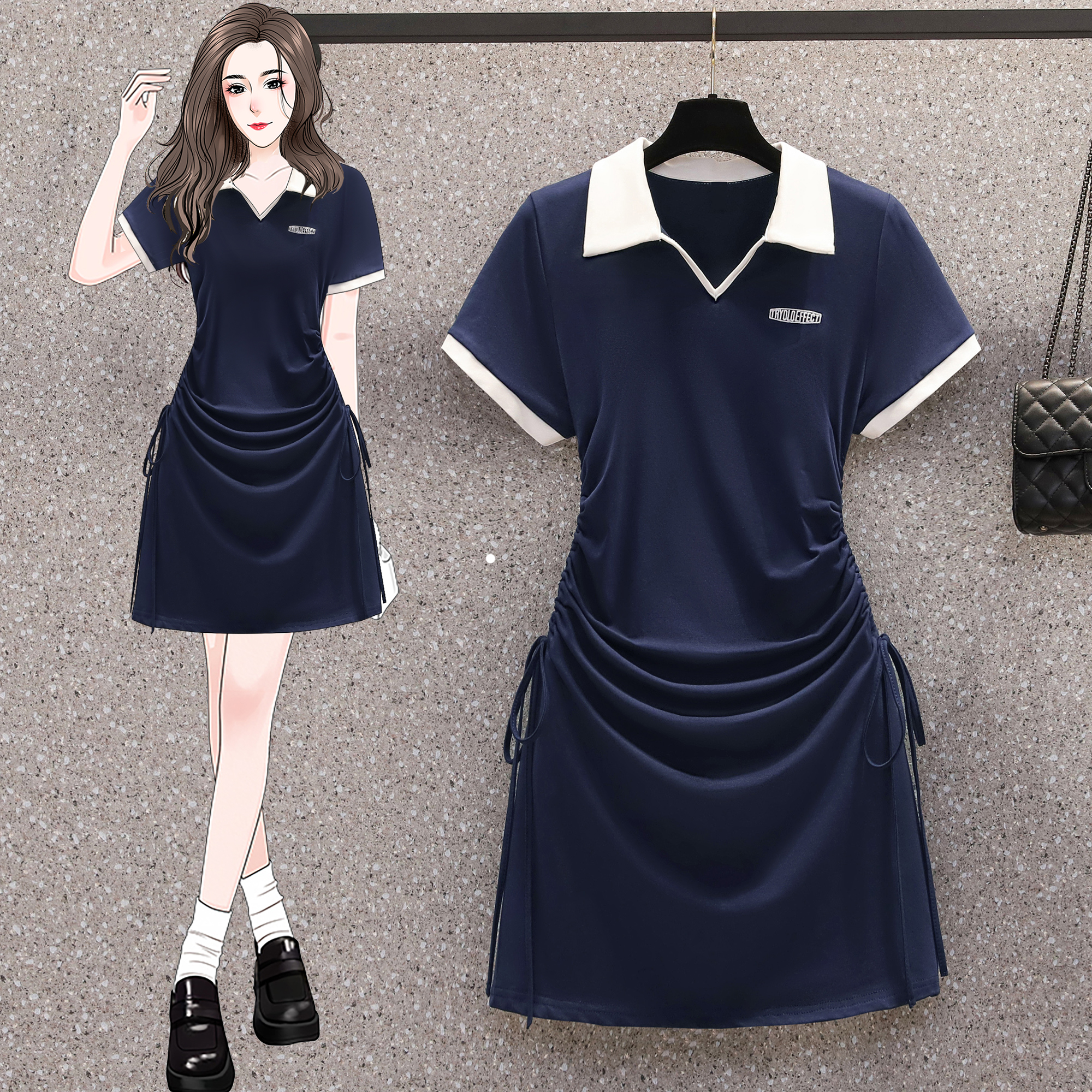 เดรสแขนสั้น มีไซส์ L-4XLอก 38-47 นิ้ว ใส่ได้ทั้งสาวหุ่นดีน่ารักจนถึงสาวอวบพลัสไซส์ จัดส่งฟรี! ทักแชทสั่งซื้อ