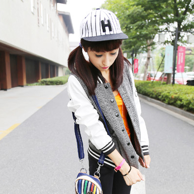 พร้อมส่ง - เสื้อคลุมกันหนาว เบสบอล น่ารัก same pic