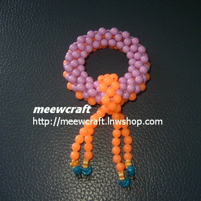 พวงมาลัยลูกปัด#AA021 ขนาด2.5"