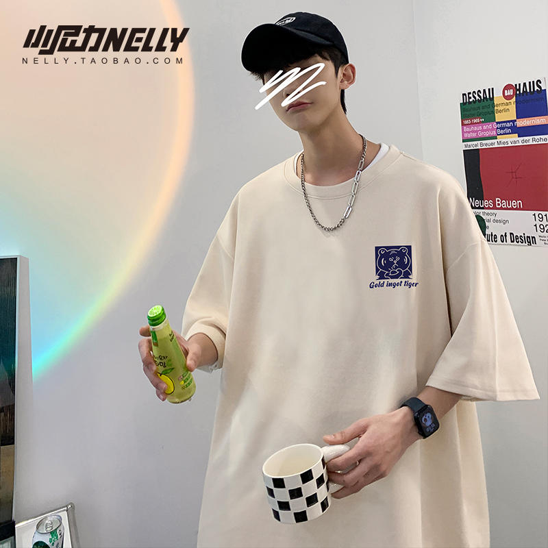 เสื้อยืดคอกลม ผู้ชาย เสื้อยืดผู้ชายเกาหลี เสื้อยืดเกาหลี แบรนด์ NELLY