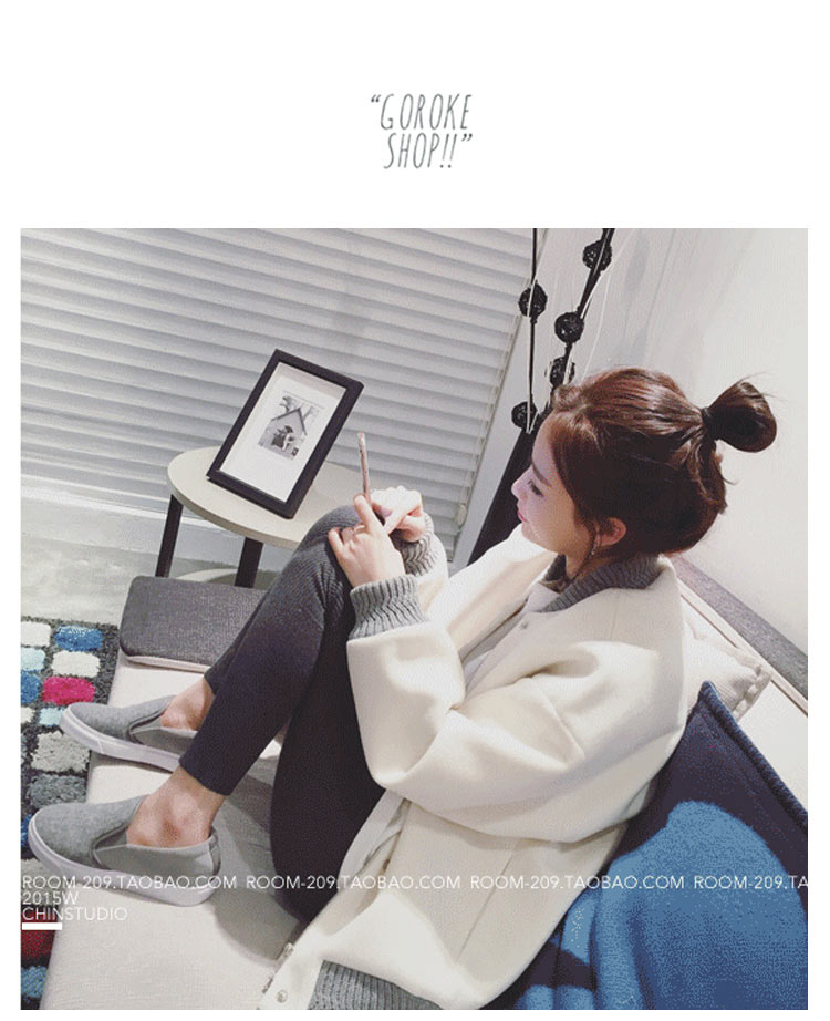 เสื้อกันหนาว ผ้าสำลีสีขาวเนื้อนุ่ม บุซับใน จั๊มแขนไหมพรม พร้อมส่ง ขาว