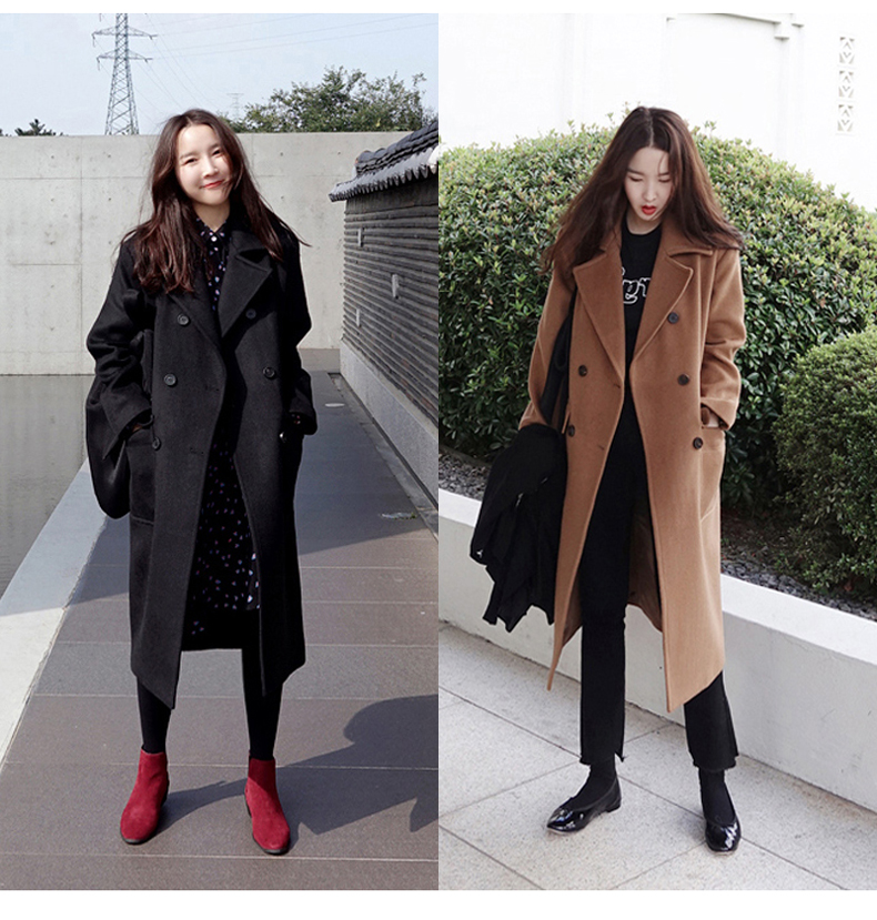 OverCoat เสื้อโค้ทกันหนาว สไตล์เกาหลี แต่งดีเทลเยอะ ทรงโคล่ง ผ้าวูลผสมเนื้อดี บุซับในกันลม พร้อมส่ง same pic