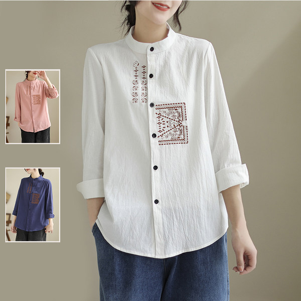 เสื้อลินิน เสื้อผ้าฝ้ายลินิน เสื้อเชิ้ตผ้าลินิน