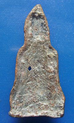 พระหูยานตะกั่วสนิมแดง กรุสมอพลือ