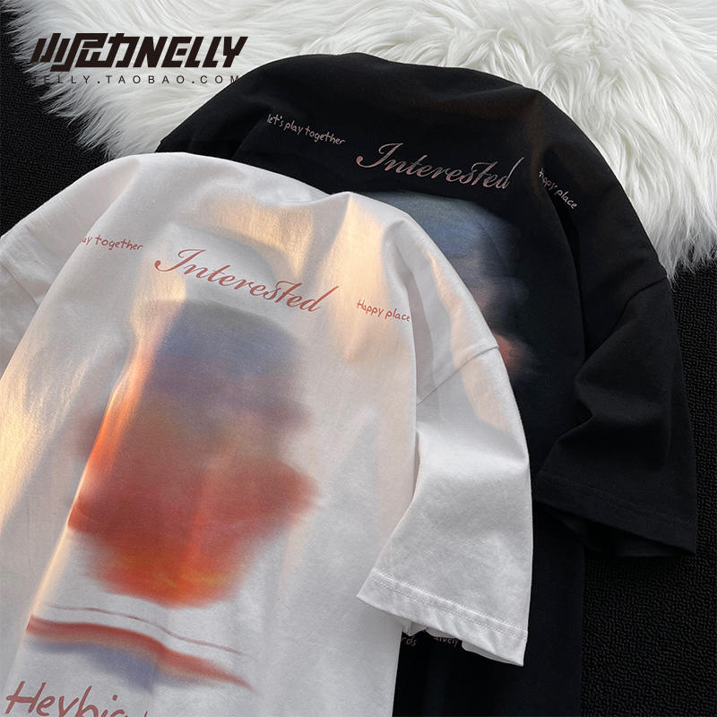 เสื้อยืดคอกลม ผู้ชาย เสื้อยืดผู้ชายเกาหลี เสื้อยืดเกาหลี แบรนด์ NELLY