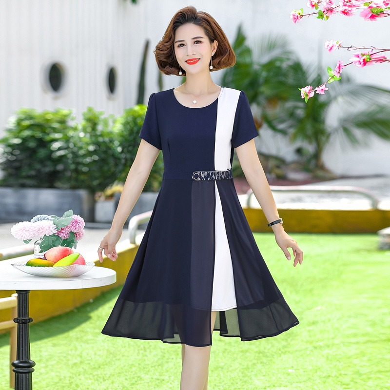 เดรสวัยผู้ใหญ่40-60ปีเดรสคุณแม่
