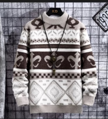 เสื้อกันหนาว ผู้ชาย ลายสวย เสื้อกันหนาว แบบขน ใส่เที่ยว เมืองนอก เมืองไทย แบบไฮโซ 250232