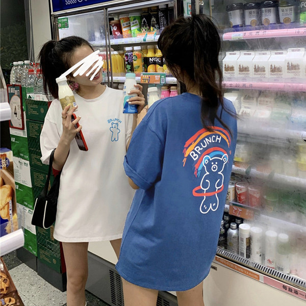 เสื้อโอเวอร์ไซส์เกาหลี เสื้อยืดพลัสไซส์ เสื้อยืดคนอ้วน เสื้อยืดโอเวอร์ไซส์ผู้หญิง
