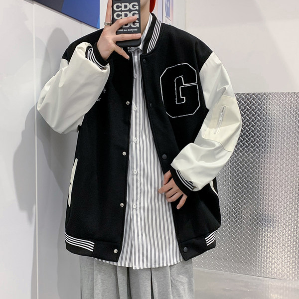 เสื้อแจ็คเก็ตเบสบอล เสื้อคลุม เสื้อแขนยาวสไตล์เกาหลี