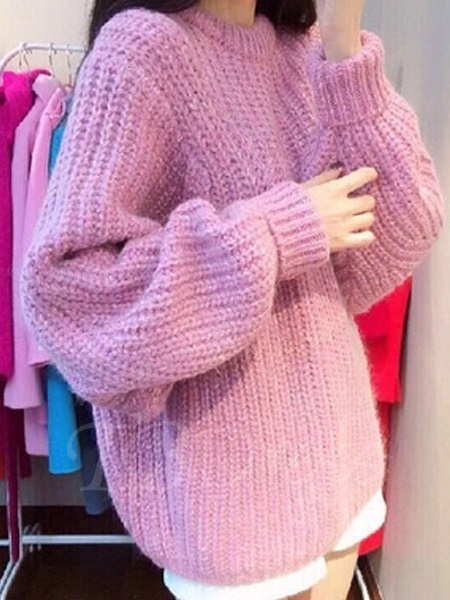 Sweater เสื้อไหมพรมถัก มีประกายวิ้งๆ ในตัว สีชมพู ใส่ตัวเดี๋ยวได้เลยเก๋ๆ ยืดได้เยอะ น่ารักมากจ้าา ชมพู