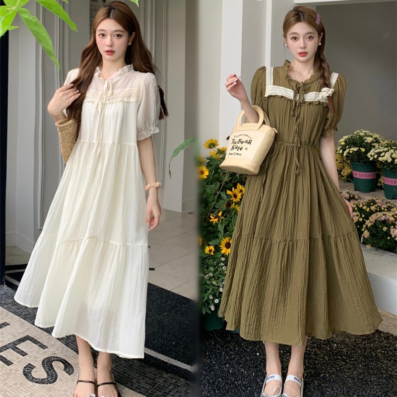 เดรสแขนสั้น มีไซส์ L-4XLอก 38-47 นิ้ว ใส่ได้ทั้งสาวหุ่นดีน่ารักจนถึงสาวอวบพลัสไซส์ จัดส่งฟรี! ทักแชทสั่งซื้อ