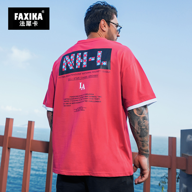 เสื้อยืดผู้ชายอ้วน S-5XL(อกเสื้อ39-51นิ้ว)