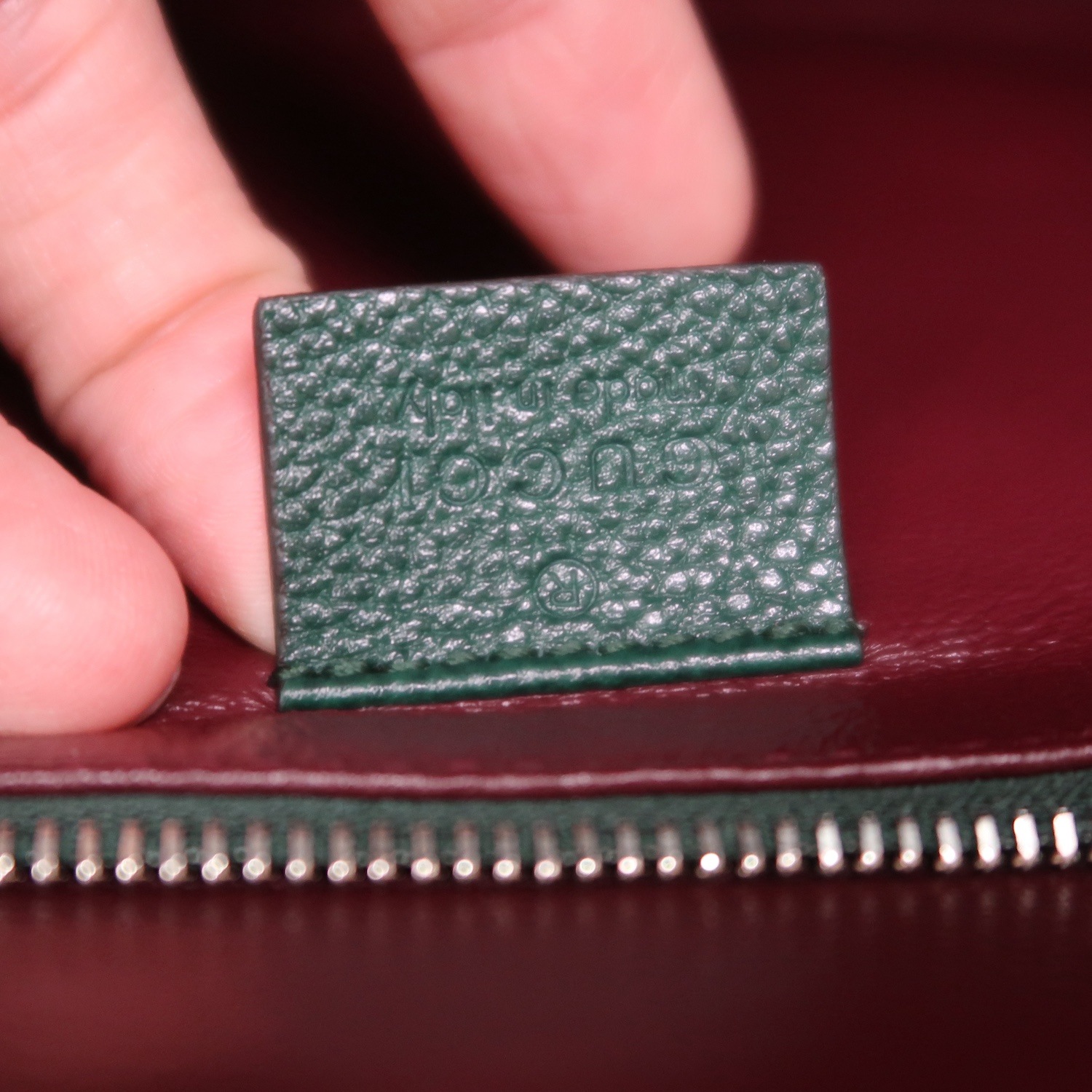 Gucci Green Grain Calfskin Zumi Top Handle Bag