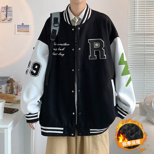 เสื้อแจ็คเก็ตเบสบอล เสื้อคลุม เสื้อแขนยาวสไตล์เกาหลี