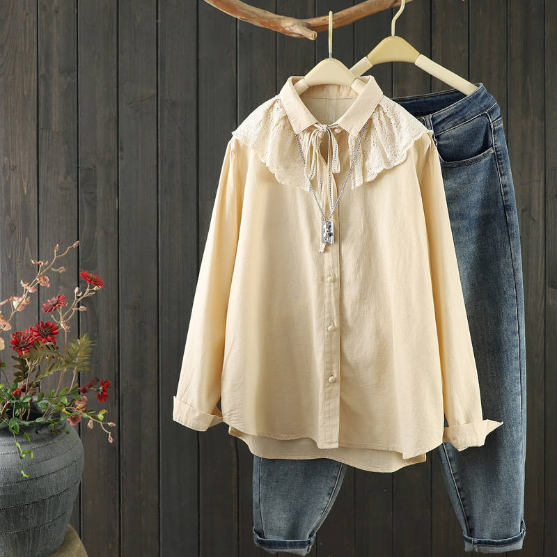 แบบเสื้อสวยๆ เสื้อผ้าฝ้ายลินิน เสื้อเชิ้ตผ้าลินิน