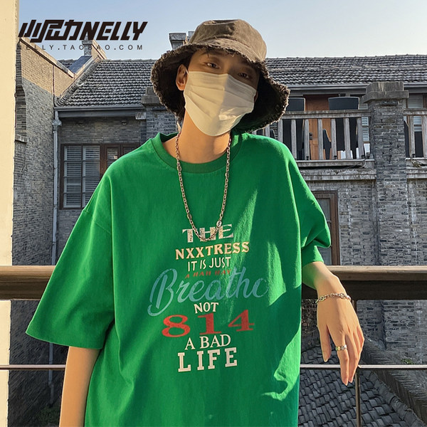 เสื้อยืดคอกลม ผู้ชาย เสื้อยืดผู้ชายเกาหลี เสื้อยืดเกาหลี แบรนด์ NELLY