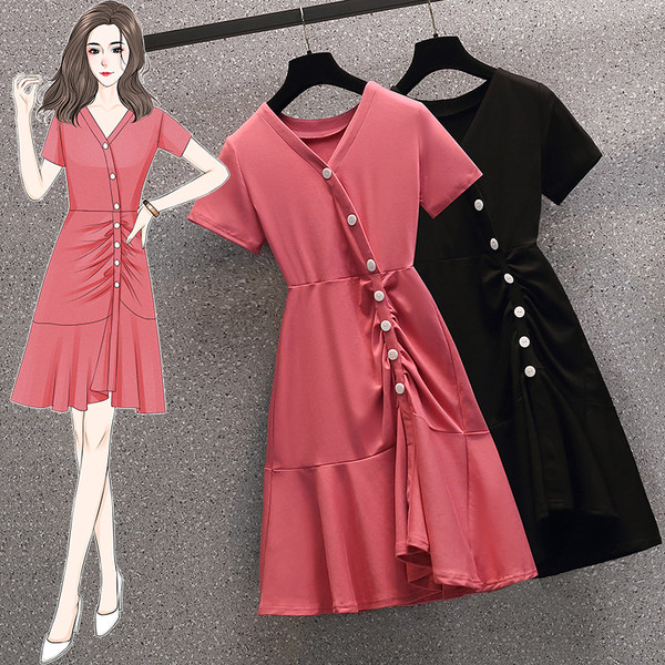 เดรสคนอ้วน เดรสสาวอวบ ชุดเดรสคนอ้วนวัยรุ่น BY PLUS SIZE Girl