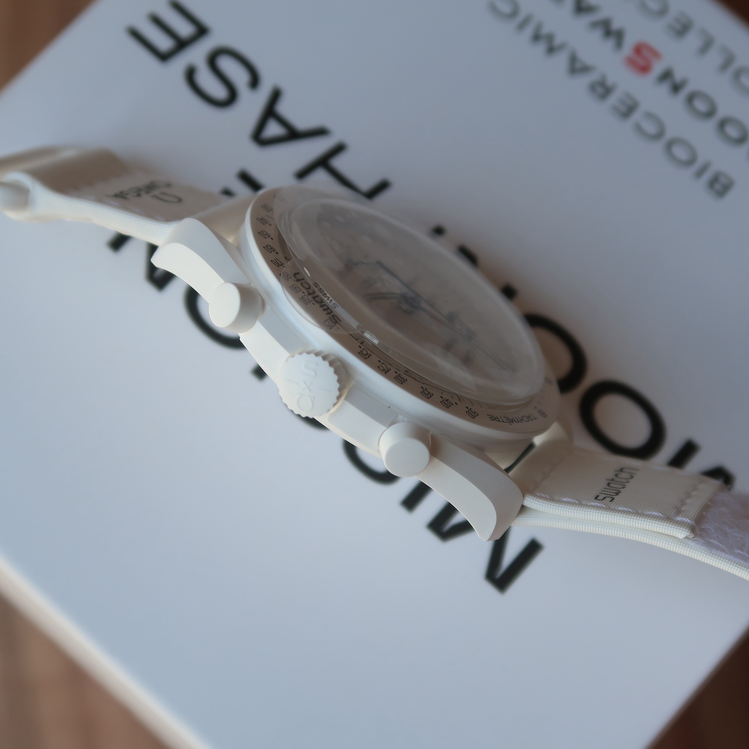 Swatch X Omega White Mission To The MoonPhase Full Watch