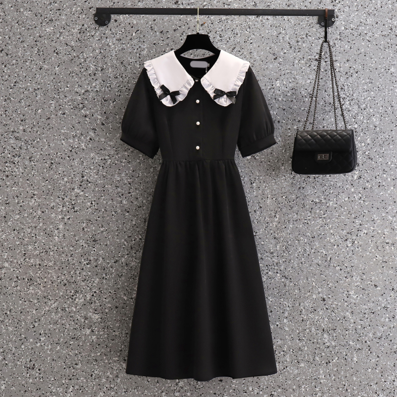 เดรสแขนสั้น มีไซส์ L-4XLอก 38-47 นิ้ว ใส่ได้ทั้งสาวหุ่นดีน่ารักจนถึงสาวอวบพลัสไซส์