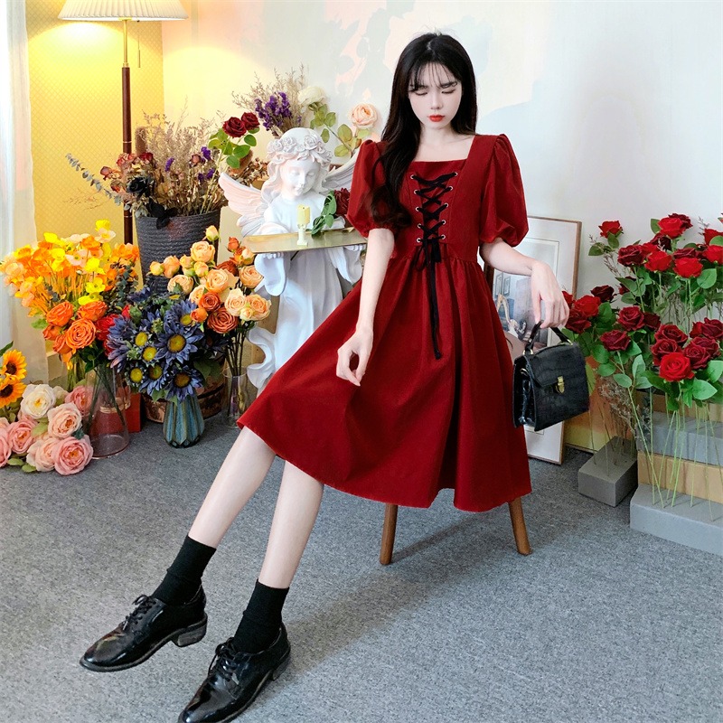 เดรสแขนสั้น มีไซส์ L-4XLอก 38-47 นิ้ว ใส่ได้ทั้งสาวหุ่นดีน่ารักจนถึงสาวอวบพลัสไซส์ จัดส่งฟรี! ทักแชทสั่งซื้อ