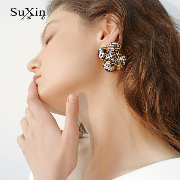 ตุ้มหู ต่างหู ต่างหูผู้หญิง By SuXin