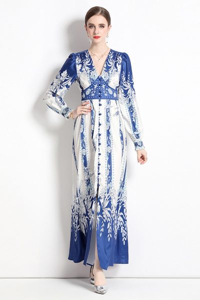 ชุดเดรสยาวสวยๆ ชุดเดรสยาวใส่สบาย ใส่ทำงาน