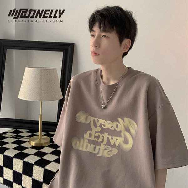 เสื้อยืดคอกลม ผู้ชาย เสื้อยืดผู้ชายเกาหลี เสื้อยืดเกาหลี แบรนด์ NELLY
